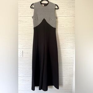 Metallic knit Vintage high fashion 
wide leg jumpsuit. Size 14